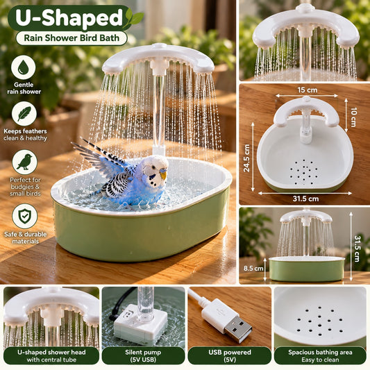 Splash Paradise Bird Bath with Shower