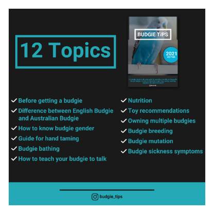 Budgie tips digital book (Part1), 2021 edition (instant download)