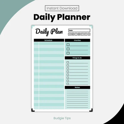 Budgie Digital Daily Planner (instant download)